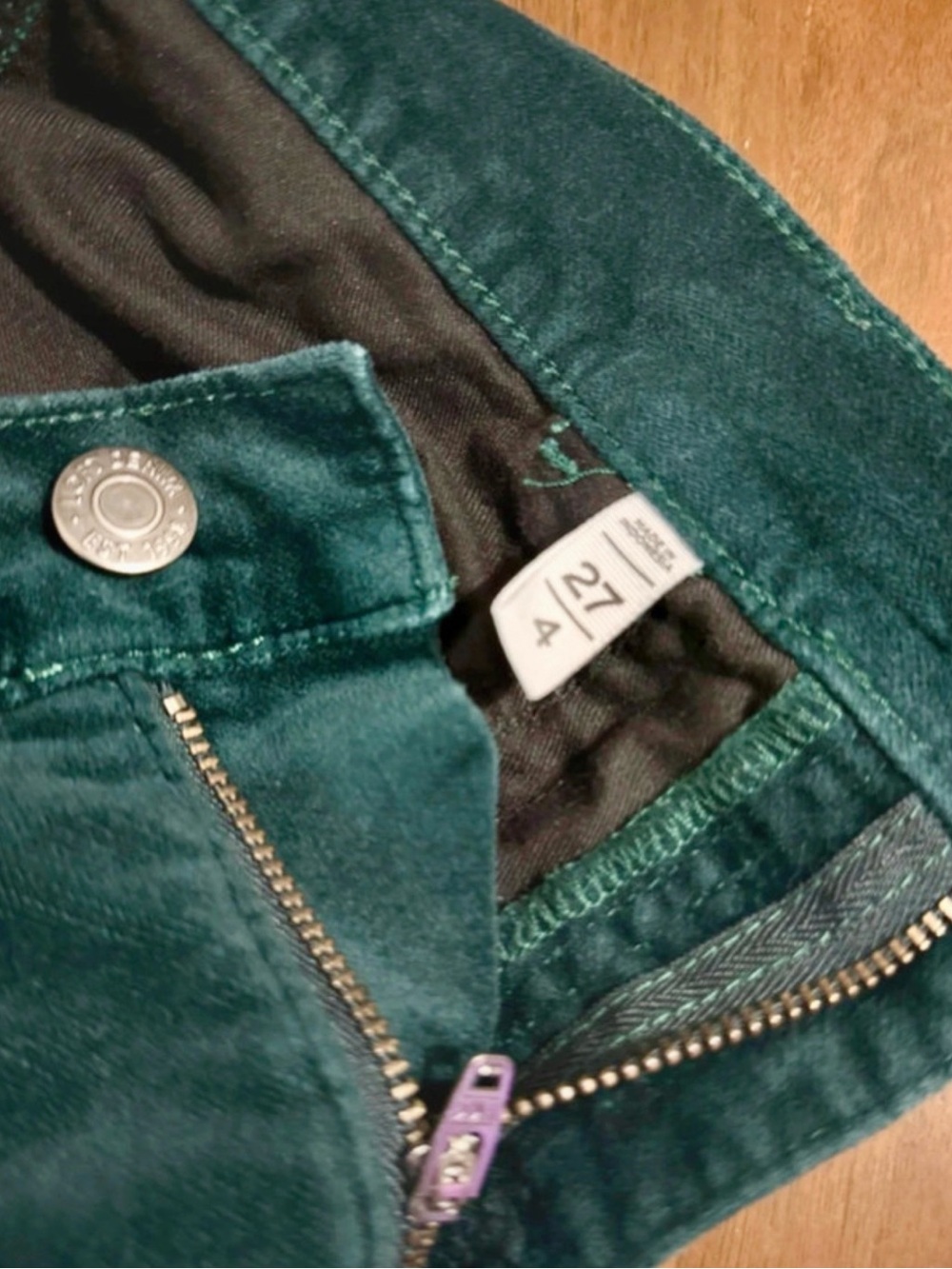 LOFT Deep green Slim Corduroy Pants - Picture 3 of 4
